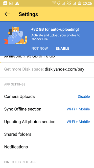 32GB lưu trữ vĩnh viễn từ Yandex.Disk Clod