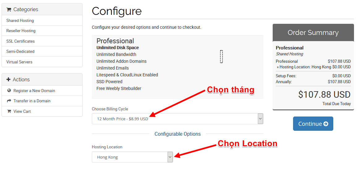 chon hosting location