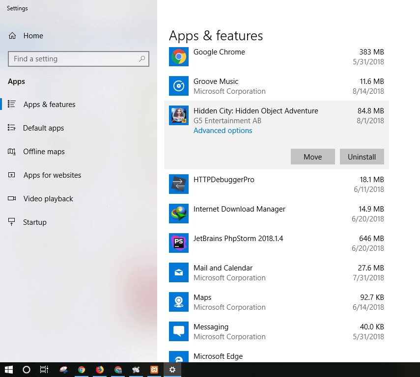 Gỡ bỏ phần mềm trên Windows 10