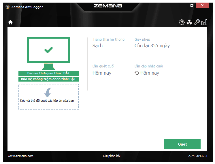 Miễn phí Zemana AntiLogger Premium – Phần mềm chặn Keylogger