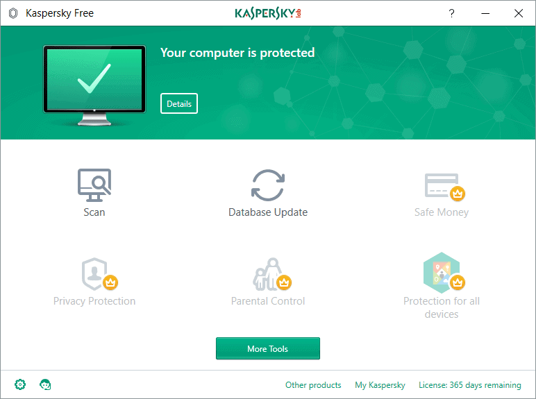 Phần mềm diệt virus Kaspersky free