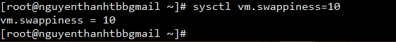 Sysctl vm.swappiness=10