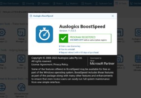 Key phần mềm chăm sóc máy tính Auslogics BoostSpeed 12 Pro