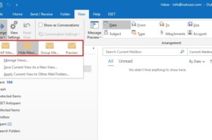 Fix lỗi thư mục Outlook có tin nhắn nhưng báo email trống