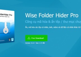 Ẩn file hay thư mục Windows với Wise Folder Hider Pro