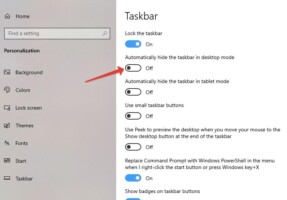 Cách cài taskbar trên Windows 10 tự động ẩn hiện