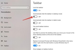 Cách cài taskbar trên Windows 10 tự động ẩn hiện