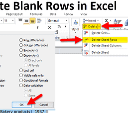 Hướng dẫn cách xóa các dòng trống trên Excel