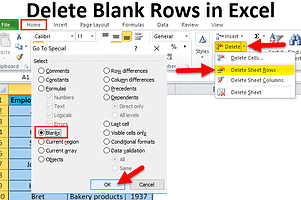 Hướng dẫn cách xóa các dòng trống trên Excel