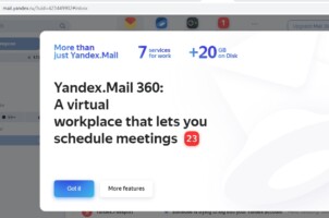 Nhận thêm +20 GB lưu trữ khi nâng cấp Yandex.Mail 360