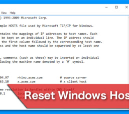 Cách reset file hosts về mặc định trên Windows 11|10 | 8 | 7