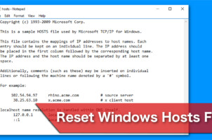 Cách reset file hosts về mặc định trên Windows 10 | 8 | 7