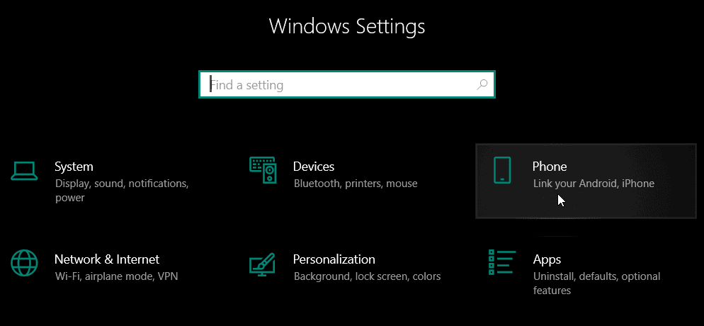 Cách liên kết điện thoại với Windows 10