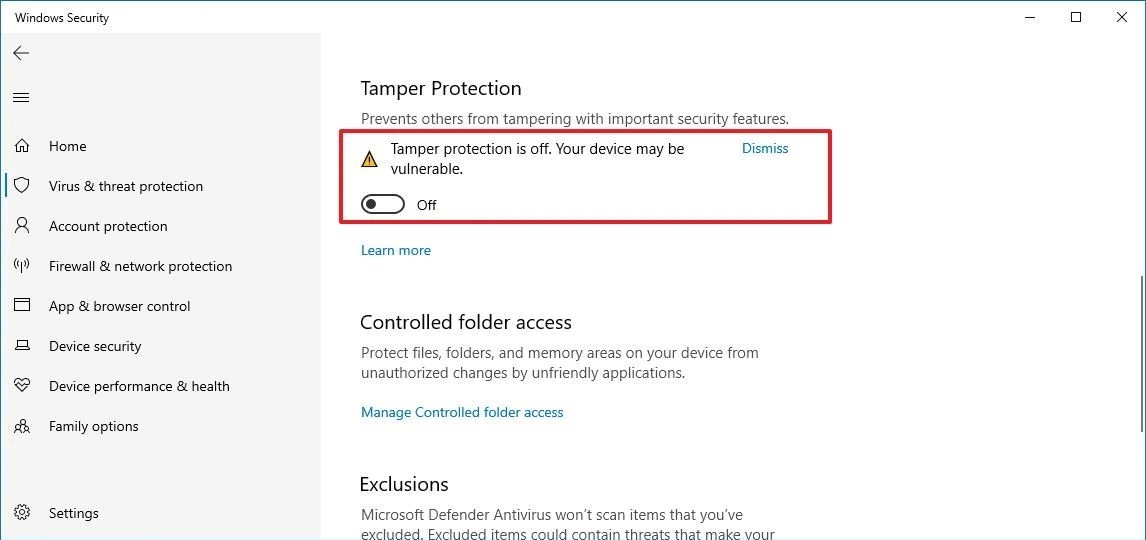 Cách tắt vĩnh viễn Microsoft Defender Antivirus trên Windows 10