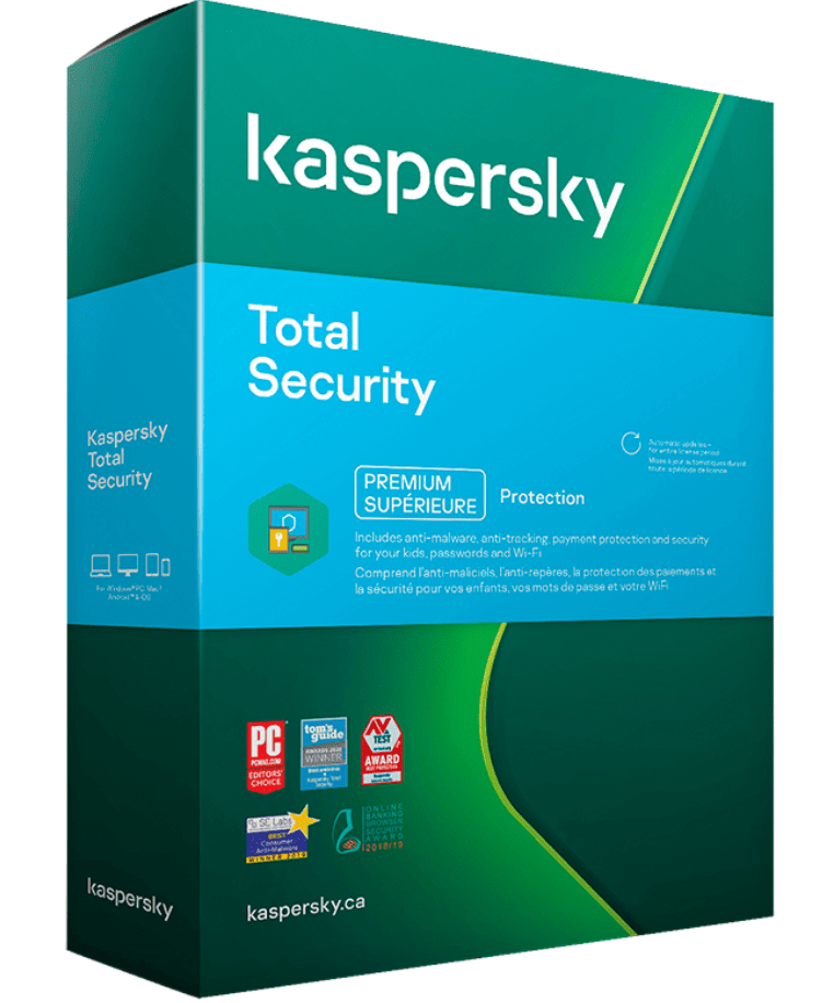 Miễn phí 3 tháng phần mềm diệt virus Kaspersky Total Security 2021