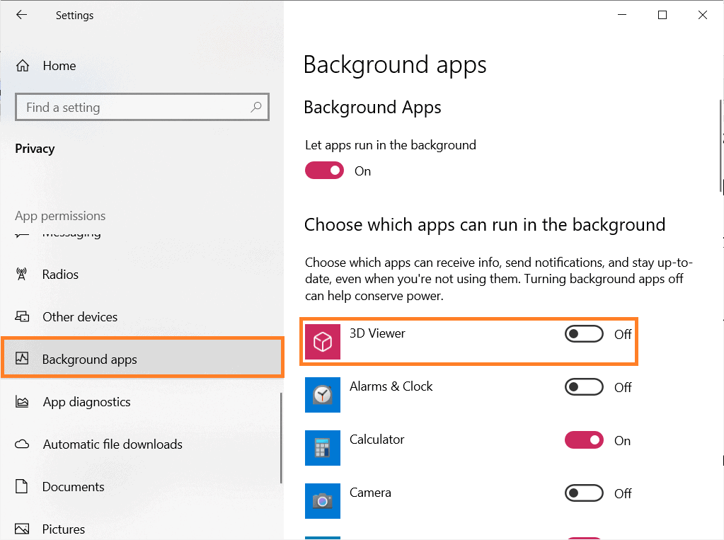 Cách chặn các ứng dụng chạy trong nền trên Windows 10