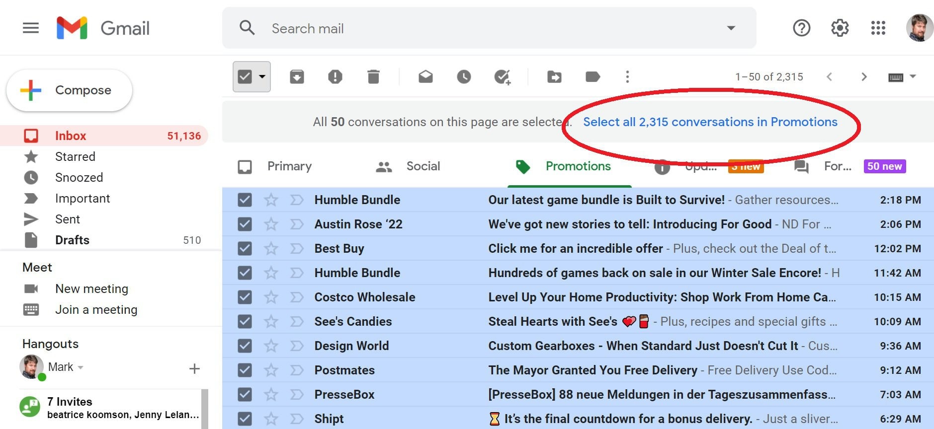 cách dọn dẹp hộp thư đến Gmail 
