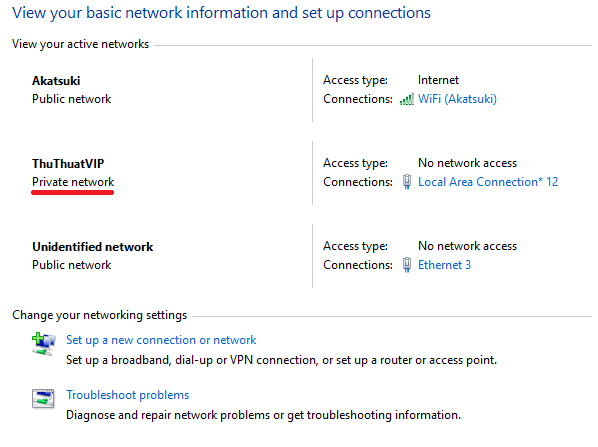 Open Network And Sharing Center Trên Windows 10