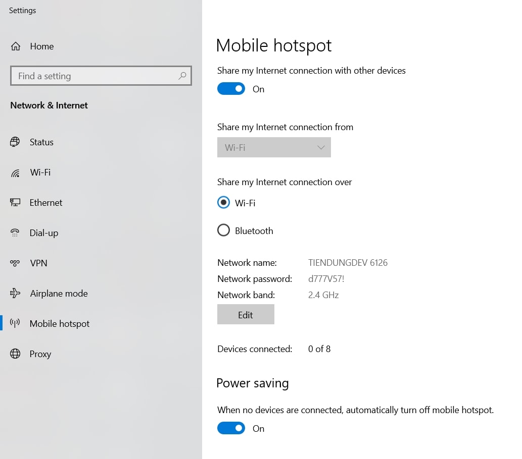 Tạo điểm Phát Wifi Trên Windows 10 Không Cần Phần Mềm