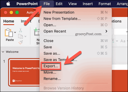01 powerpoint mac export option