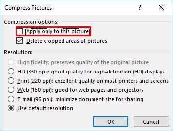 compress picture in powerpoint 2013