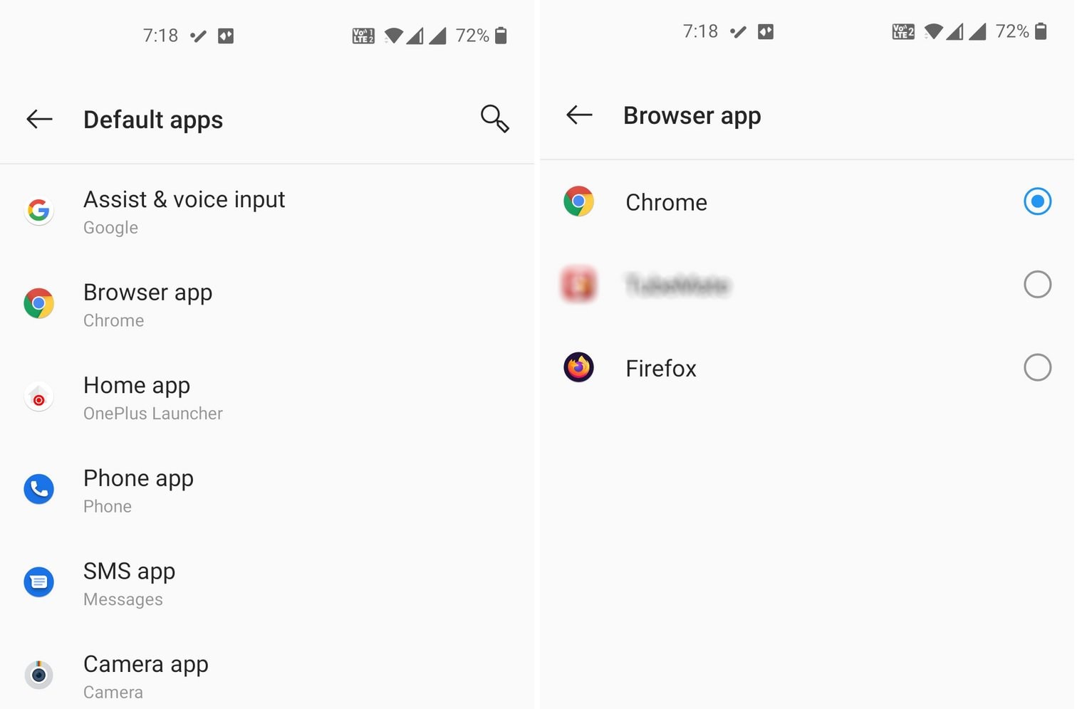 default apps android