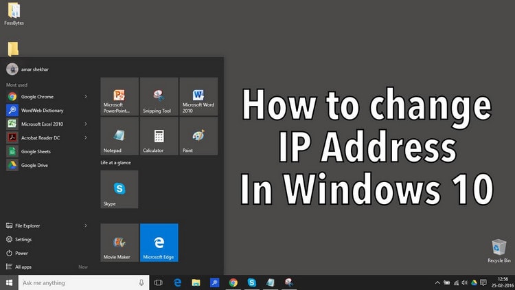 Cách thay đổi địa chỉ IP trong Windows 10