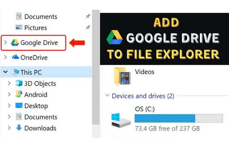 Cách để chèn thư mục Google Driver vào File Explorer trên Windows 10