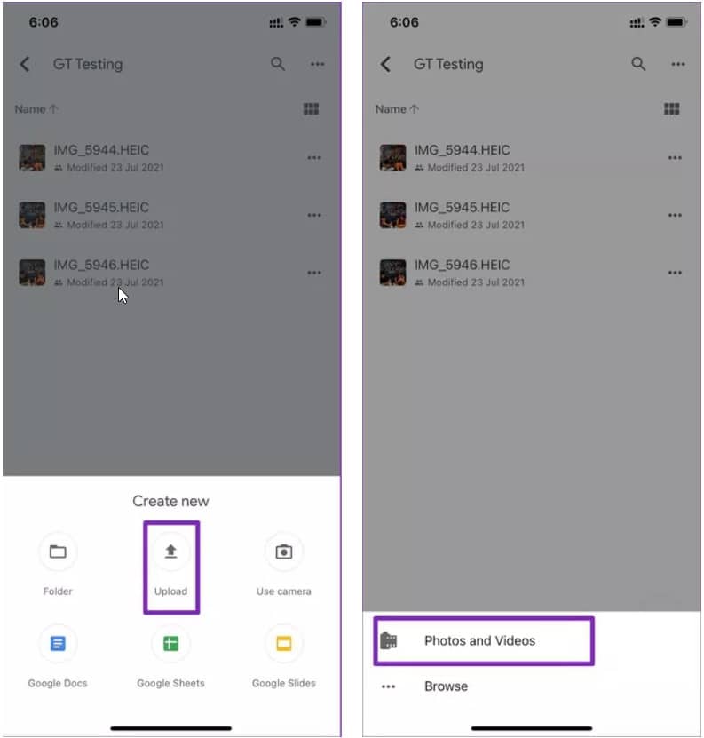 Cách chia sẻ ảnh và video từ Google driver tren điện thoại