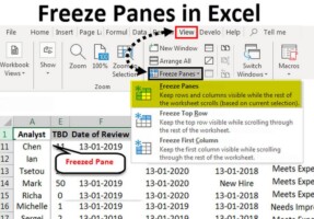 Hướng dẫn cố định dòng và cột trong Excel bằng Freeze Panes