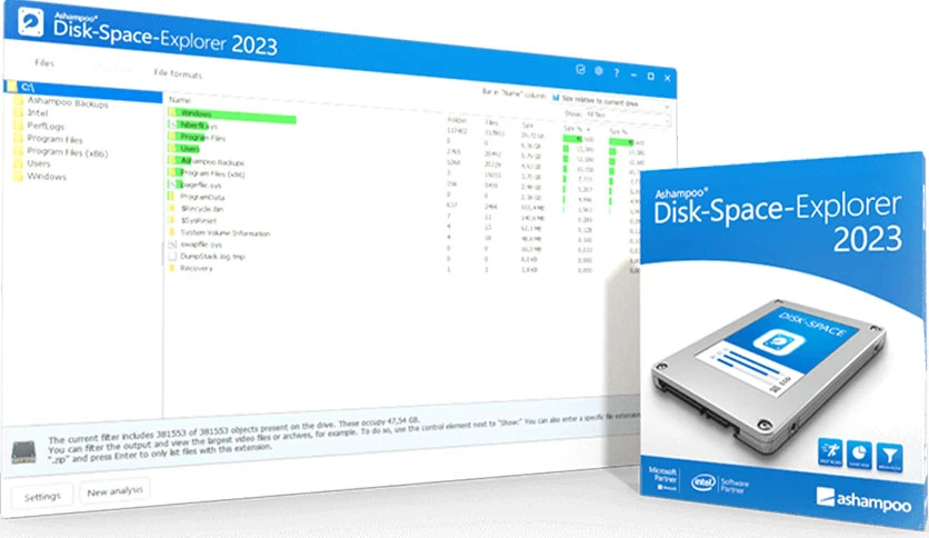 Phần mềm Ashampoo Disk Space Explorer 2023
