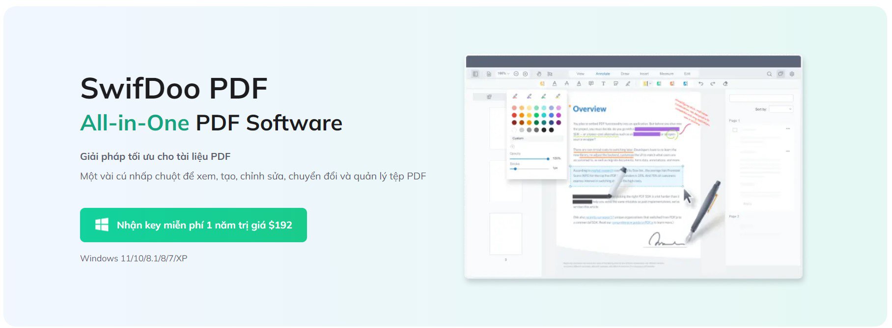 SwifDoo PDF Pro công cụ chuyên dụng chỉnh sửa file PDF